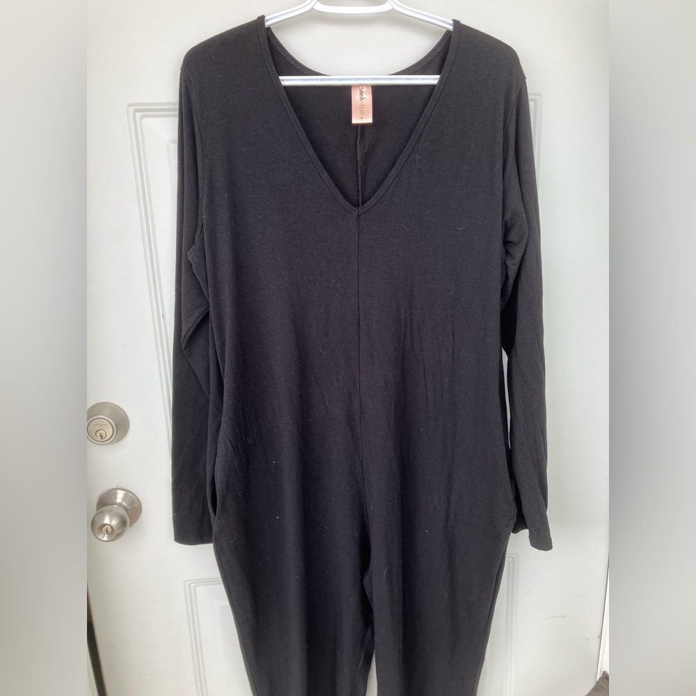 Smash + Tess long sleeve romper black XL
